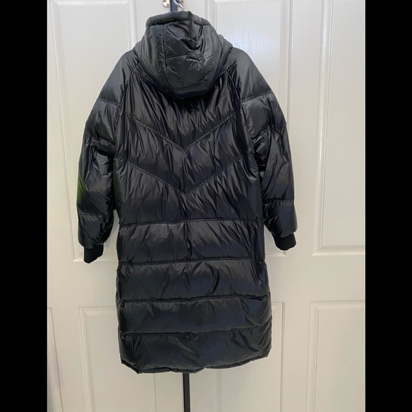 NEW wTag-7 FOR ALL MANKIND Blk Down Long Coat S - Picture 5 of 6